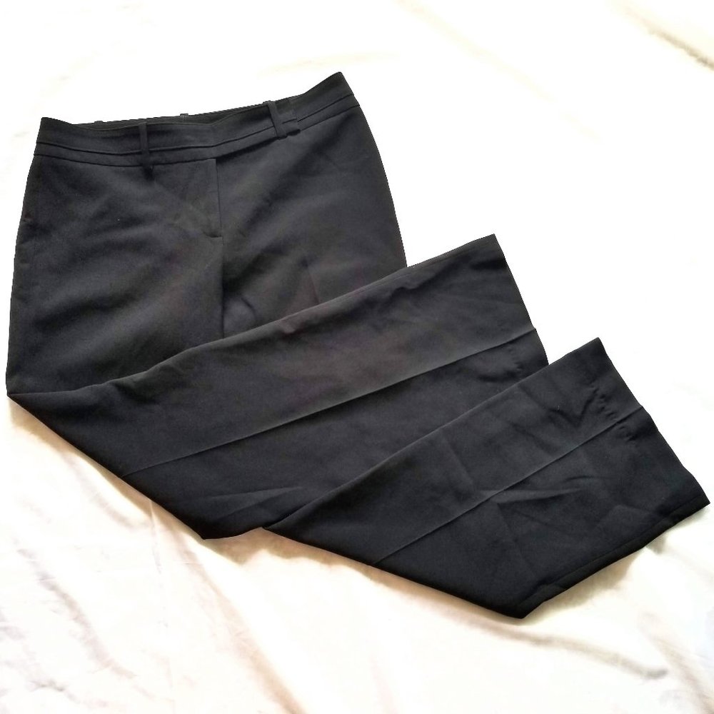 Ann Taylor Petites Lined Black Bootcut Dress Pants